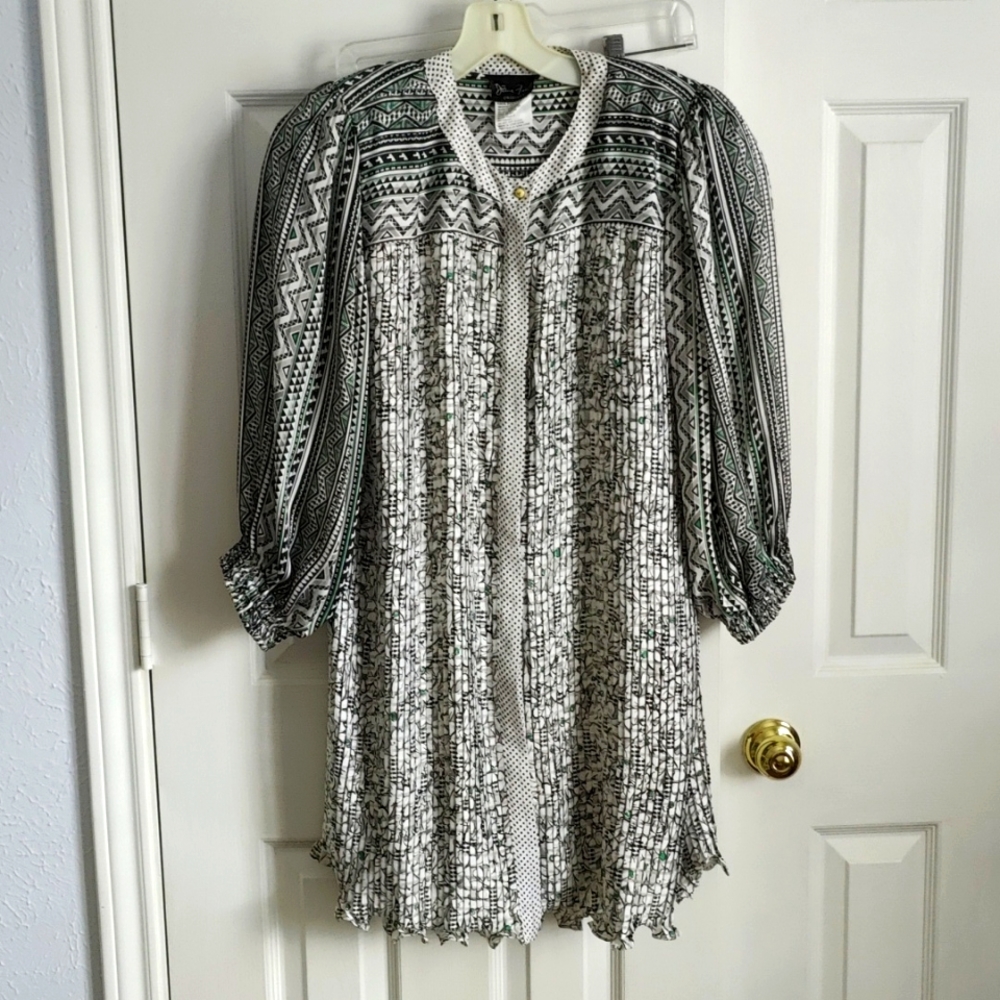 Women's 2 piece black and white Vintage Diane Freis Maxi Dress